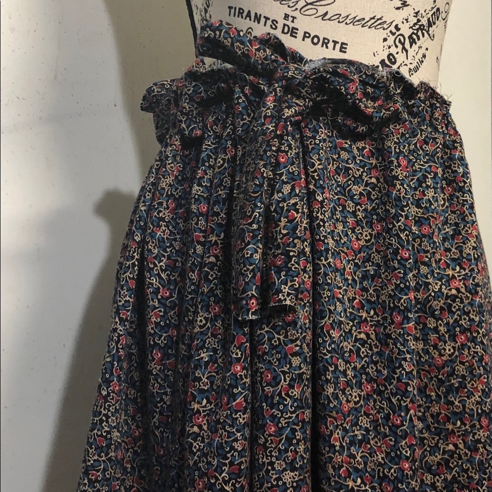 Bohemian Side Button Slit Midi Skirt